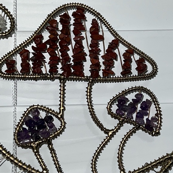 Celestial Moon & Crystal Mushroom Hanging Decor - Picture 3 of 5